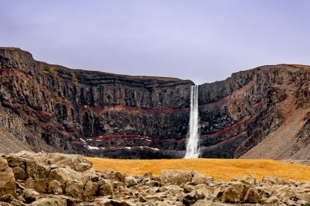 Hengifoss waterfall